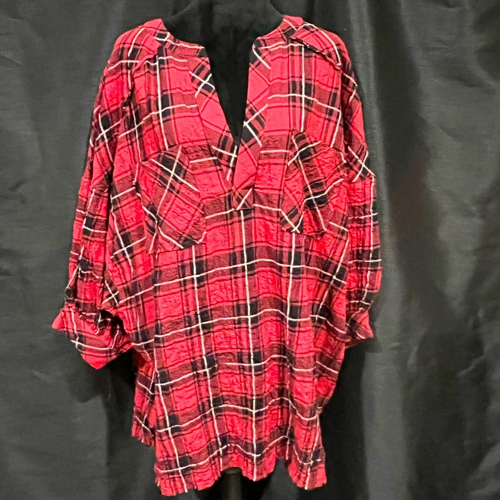Free People size‎ small oversized shirt /dress boho